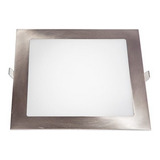 Embutido Led Cuadrado 22cm 18w Niquel 3000k Pal254 Lucciola 