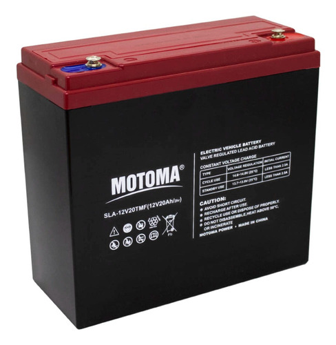 Bateria Recargable 12v 20ah Motoma Alto Ciclado Golf Moto