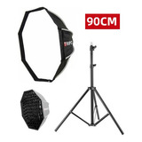 Kit Softbox Octabox Triopo 90cm + Grid + Tripie De 2 Metros