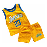 Conjunto Infantil Lakers Basquete Roupa De Bebê Genérica