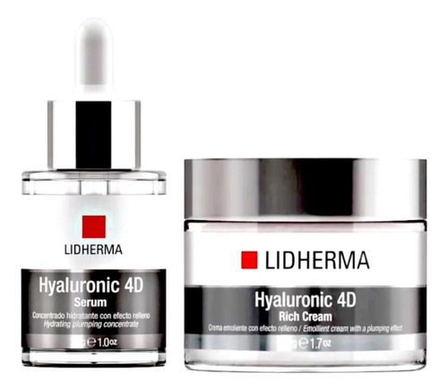 Kit  Hyaluronic 4d Rich Cream + Hyaluronic 4d Serum Lidherma