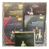 Lote 5 Dvd Operas Trovatore Elixir Nabucco Rigoletto Madama