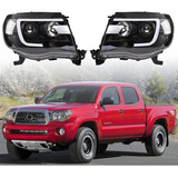 Repuesto Toyota Tacoma 05-11 Negro Led Tubo Faros Delanteros