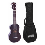 Ukelele Profesional Soprano Mahalo Mj1tbk Con Funda Incluye Cuerdas Aquila