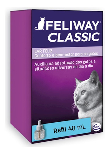 Feliway Classic Refil Ceva 48ml Auxilia Na Adaptação Gatos