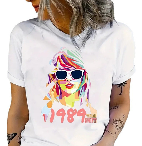 Blusas Casual De Algodón Taylor Swift Para Mujer B02