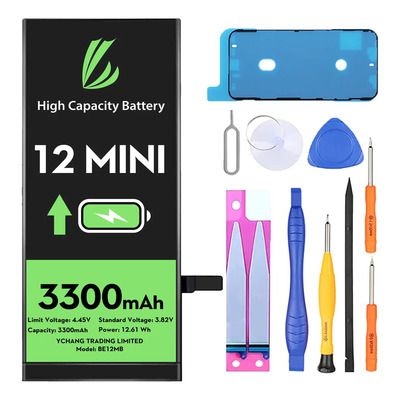 LL Trader Batería Pila Para iPhone 12 Mini Gran Capacidad + Kit Para Modelos A2176 A2398 A2400 A2399, 0 Ciclos Y Chip por Seguridad | Envío gratis