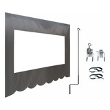 Kit Toldo Cortina Retrátil 3,5 X 3 Lona Visor + Kit De Peças