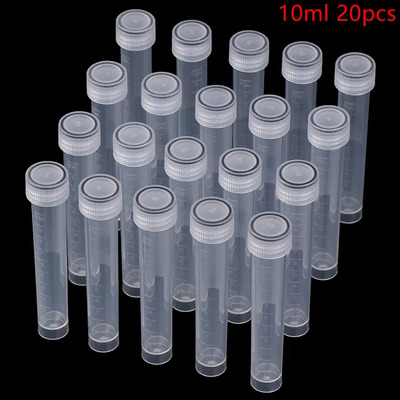 Viales De Tubos De Ensayo De Plástico De 10 Ml, 20 Unidades,