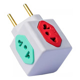 Adaptadores Pino Cubo Colorido Benjamin 4 Saidas 10a 110v/220v