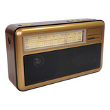 Rádio Retro Vintage Antigo Bluetooth Am Fm Sd Usb Mp3 Solar