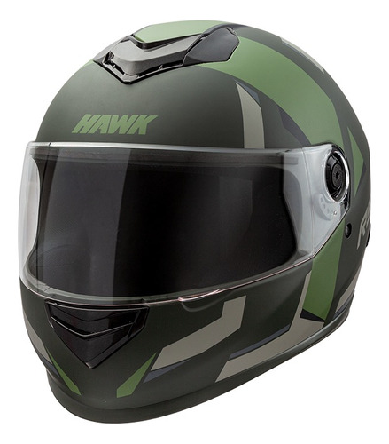 Casco Moto Integral Hawk Rs1 F Verde Camou S(56cm) Año 2024