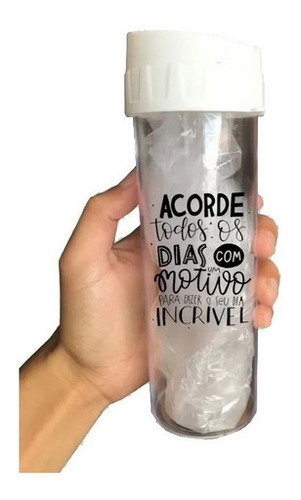 40 Garrafas Squeeze Acqua Bio Personalizada Transparente