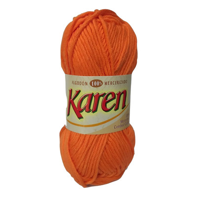 Hilaza Karen 100% Algodón Madeja De 100g Color Naranja | MercadoLibre
