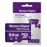 Cartão De Memória 64gb Micro Sd Wd Purple Intelbras P/câmera