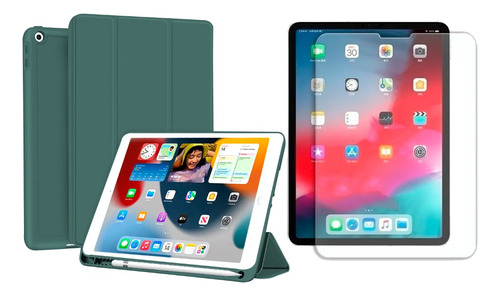 Forro Case Con Espacio Lapiz Para iPad Mini 2/3 + Vidrio