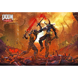 Pósters - Pc Games Ps4 Games Doom Eternal - 120x85 Nuevos