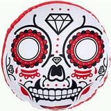 Almohada Con Calavera De Azúcar Roja De La Marca Sourpuss