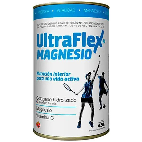 Magnesio Colágeno Hidrolizado Ultraflex En Polvo X 420 Gr