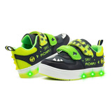 Tenis Luz Led Dinosaurios Roar Bubble Gummers Marino 15-21