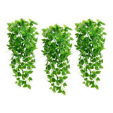 Paquete De 3 Plantas Colgantes Artificiales, Hiedra, Vid, Ho