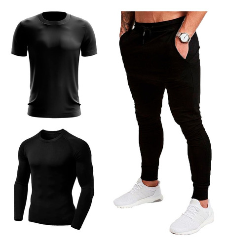 Conjunto Térmico 3 Piezas Remeras Térmicas Jogging Calza