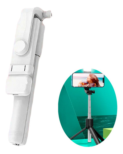 Kit Monopod Bluetooth + Tripode Baston Palo + Mini Luz Led