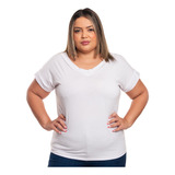 Camiseta Branca Feminina Plus Size G1 Ao G4 Moda Evangelica 