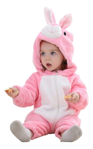 Macacão De Bebê Fantasia Infantil Design Animal Touca Quente