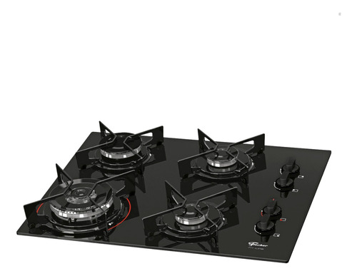 Fogão Cooktop Gás Fischer 4q Fit Line 26299 Preto 127v/220v