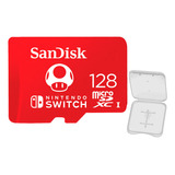 Cartão Memória Sandisk Microsdxc 128gb Nintendo Switch +case