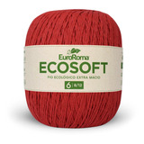 Barbante Ecosoft 8/12 452mt Euroroma Cor Vermelho