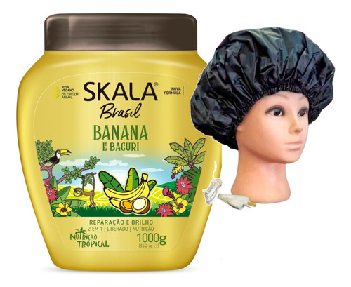 Brasil Banana Skala Mascara Vegana 1kg + Gorro Eléctrico