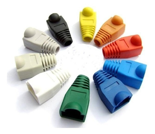 100 Pz Bota Protectora Para Plug Rj45 Elige Colores Capuchón