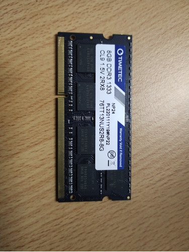 Memoria 8gb Timetec 76tt13nus2ri-8g