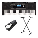 Teclado Roland E-x20a Ex20 Arranjador + Estante + Pedal