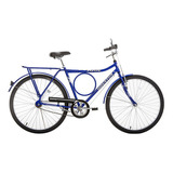 Bicicleta Aro 26 Com Bagageiro Super Forte Fv Houston Cor Azul Tamanho Do Quadro 20