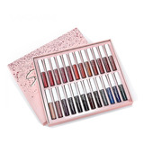 24 Unids/lote Kit Labial Impermeable Mate Lápiz Labial