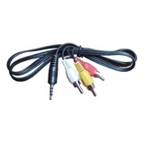 Cable  Audio Y Video  Adaptador Av 3 En 1 3.5mm A Rca 1metro