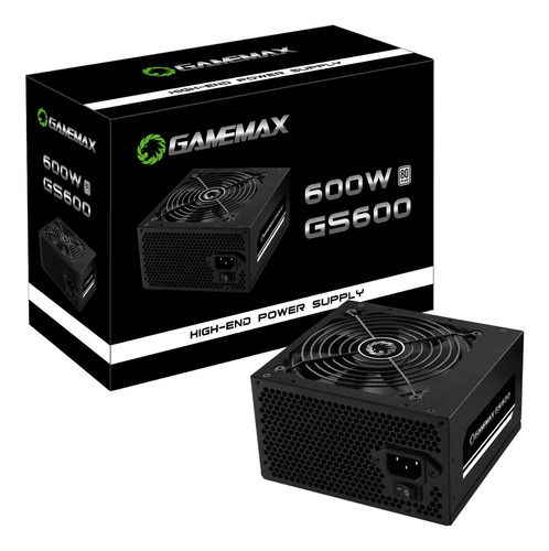 Fonte Gamer Gamemax Gs600 80 Plus White 600w Com Pfc - Preto