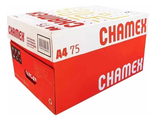 Papel Sulfite A4 - Chamex - 2500 Folhas Branco - Premium 75g