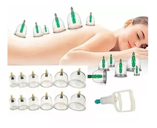 Kit Set 24 Ventosas Terapeuticas Desintoxicacion Relajantes