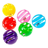 Juguete Bolas Para Gatos Mascotas Cascabeles X6 Resistente