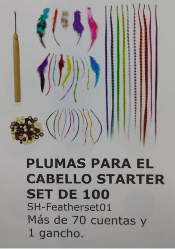 Extensiones De Colores. Shany  Grapas Y Gancho. .plumas. 