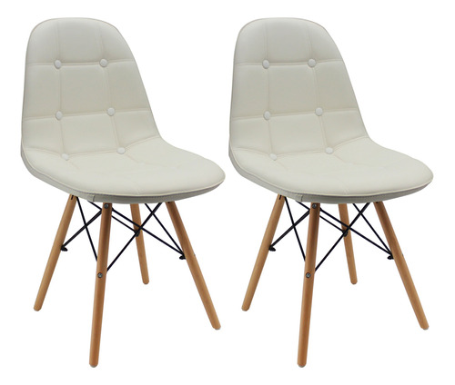 Kit X 2 Sillas Eames Acolchadas / Comedor, Restaurante