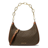 Bolsa Michael Kors Original Cora Zip Shoulder Logo Brown