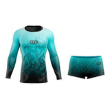 Conjunto Roupa De Futevolei Masculino 2ª Pele E Sunga Shark