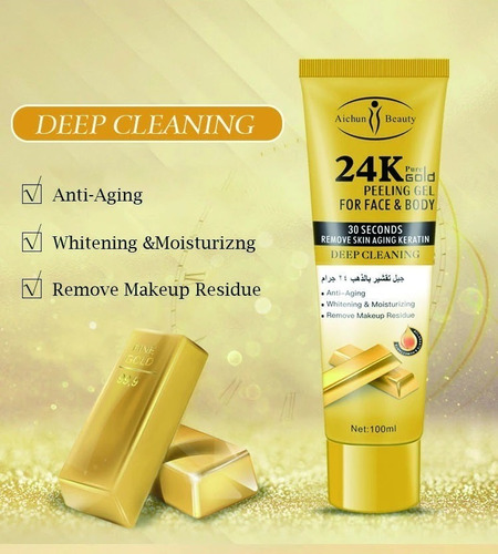 Mascarilla De Oro 24k Limpieza Peeling Rostro Y Cuerpo 100ml