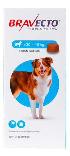 Antipulgas Masticable Bravecto Perros 20 A 40 Kg