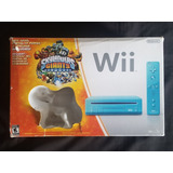 Consola Wii Azul + Cables + Controles + Caja De Skylanders